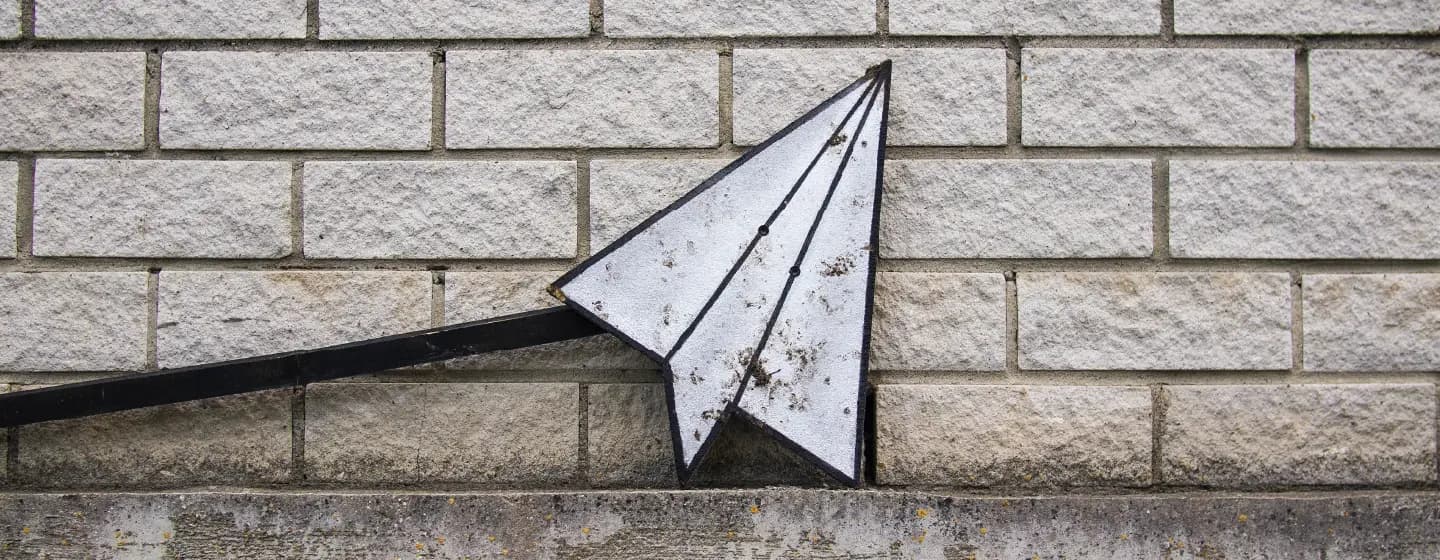 image of a paper plane sculpture on a wall implying take off of AI tools for fast-turn market research questions that agencies might not otherwise have been able to service